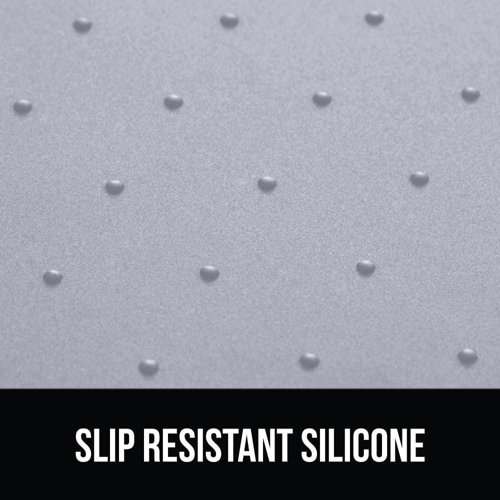 GORILLA GRIP 100% Waterproof Raised Edge BPA Free Silicone Pet Feeding Mat, Dog Cat Food Mats