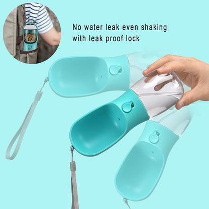 Dog Water Bottle with Food Container, Travel Puppy Water Bowl, Portable Pet Dispenser, Dog Stuff