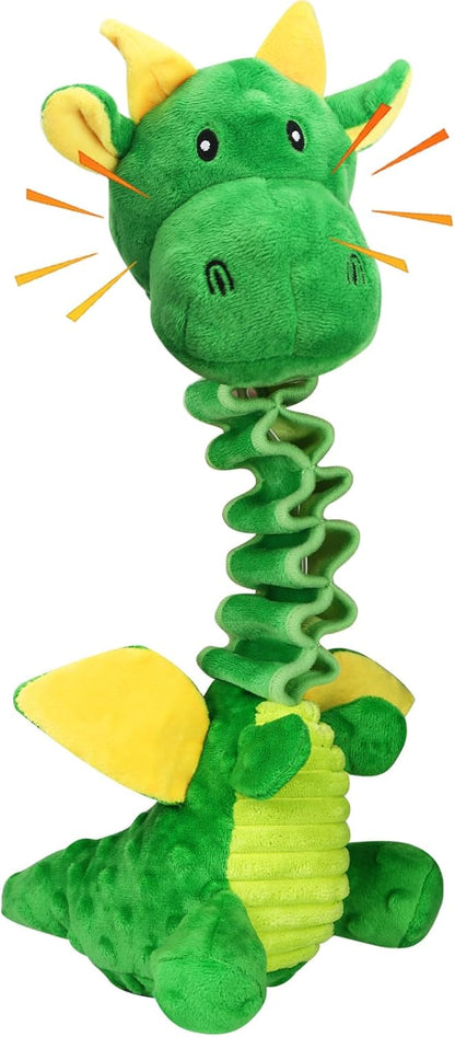 Large Squeaky Dog Toys, Tug-of-War Puppy Toys with Crinkle Paper, Stuffed Plush Animal Dog Toys to