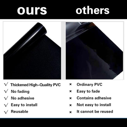 Fish Tank Aquarium Background - Black, Electrostatic Adhesion, Glue-Free, Easy Installation