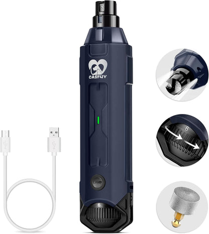 Casfuy 6-Speed Dog Nail Grinder - Newest Enhanced Pet Nail Grinder Super Quiet Rechargeable