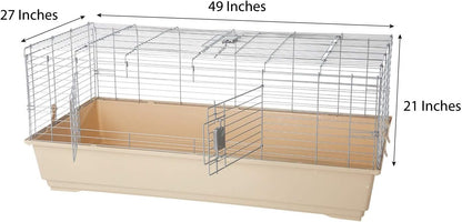 Amazon Basics Top Access Small Animal, Rabbit & Guinea Pig Cage, Ferret Cage Habitat With