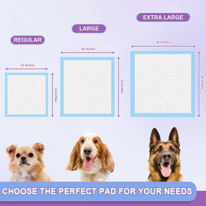IMMCUTE Puppy Pee Pads 22"x23"-80Count | Dog Pee Training Pads Super Absorbent & Leak-Proof |