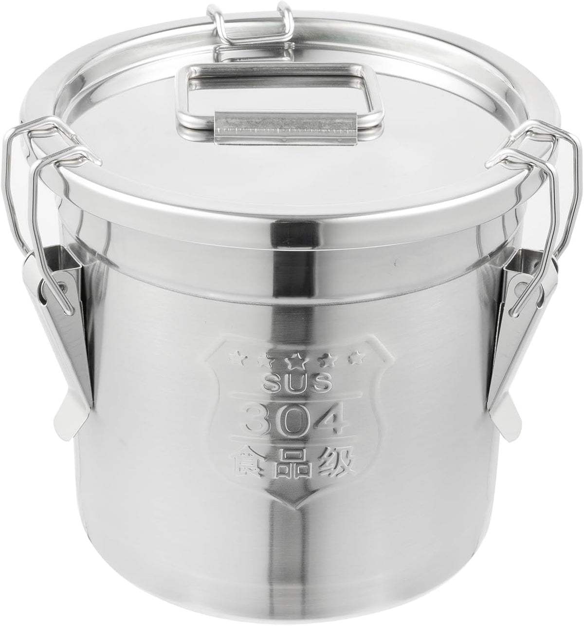 DYNAMI 304 Stainless Steel Containers With Lid,202oz Airtight Flour Container for Kitchen,5-10lbs