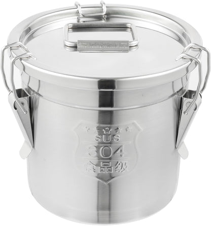 DYNAMI 304 Stainless Steel Containers With Lid,202oz Airtight Flour Container for Kitchen,5-10lbs
