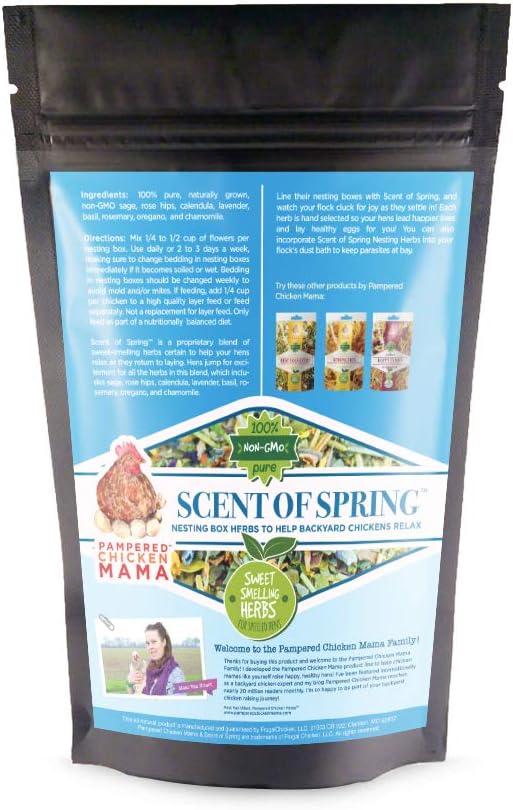Nesting Herbs for Backyard Chickens 8 pounds - Scent of Spring - Keep Laying Hens Happy, Healthy