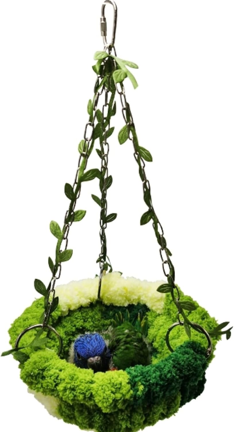 Bird Nest Hanging Hammock Bed Toy for Small Medium Pet Parrot Parakeet Cockatiel Conure Cockatoo