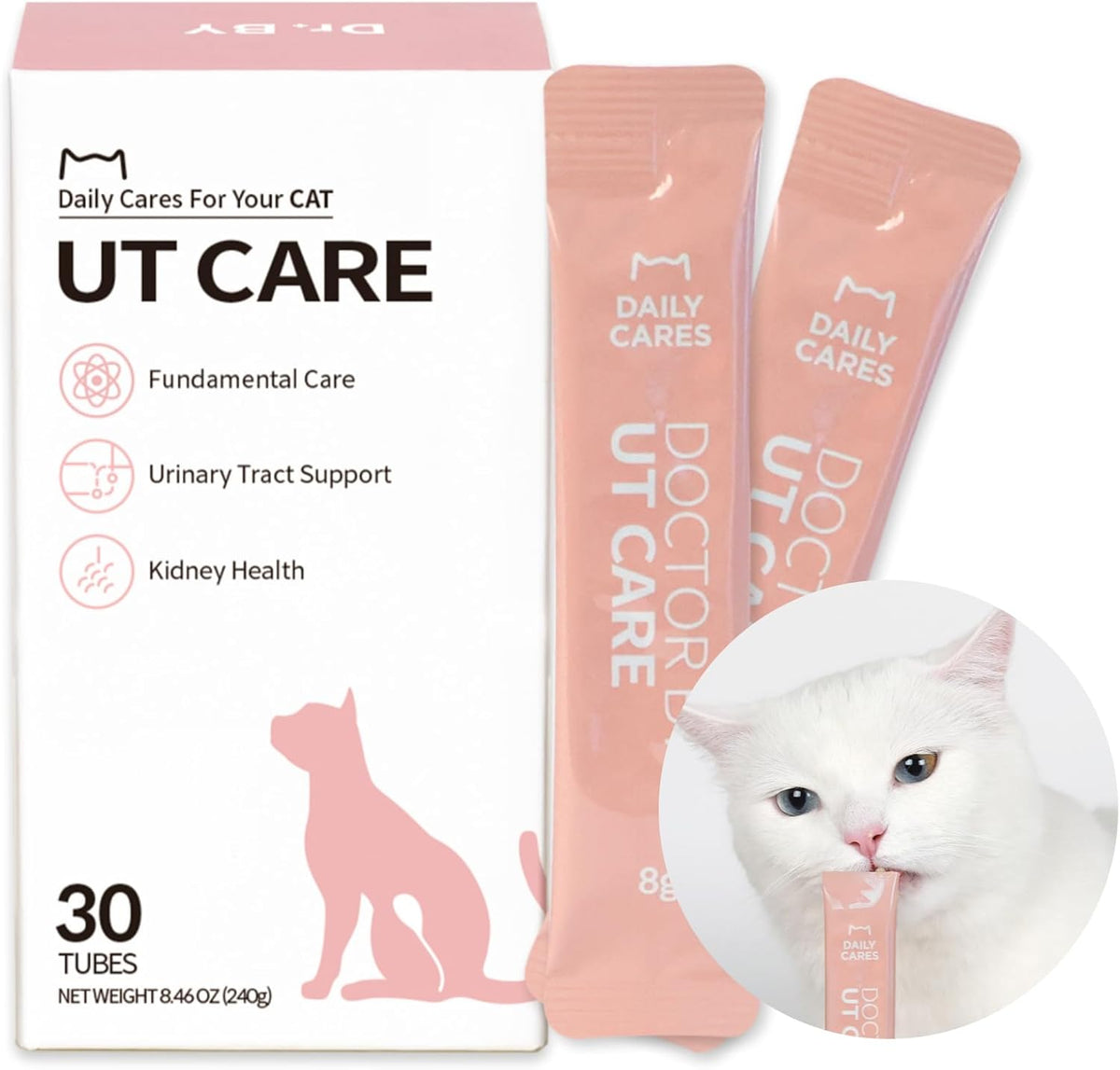 Dr.by UT Care Cat UTI Kidney Support Urinary Supplement Cranberry Treatment for Cats Renal Health