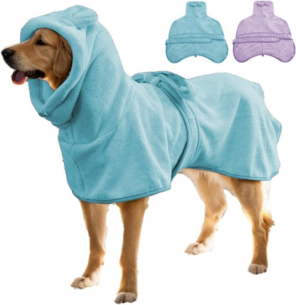 Medium to Large Size Dog Bathrobe, Quick Drying Super Absorbent Used for After Bathing, Warm Dog