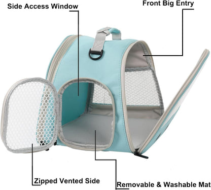 Bearded Dragon Travel Carrier with Absorbent Pad Set, Pee Pad with Leak-Proof Quick-Dry Design for