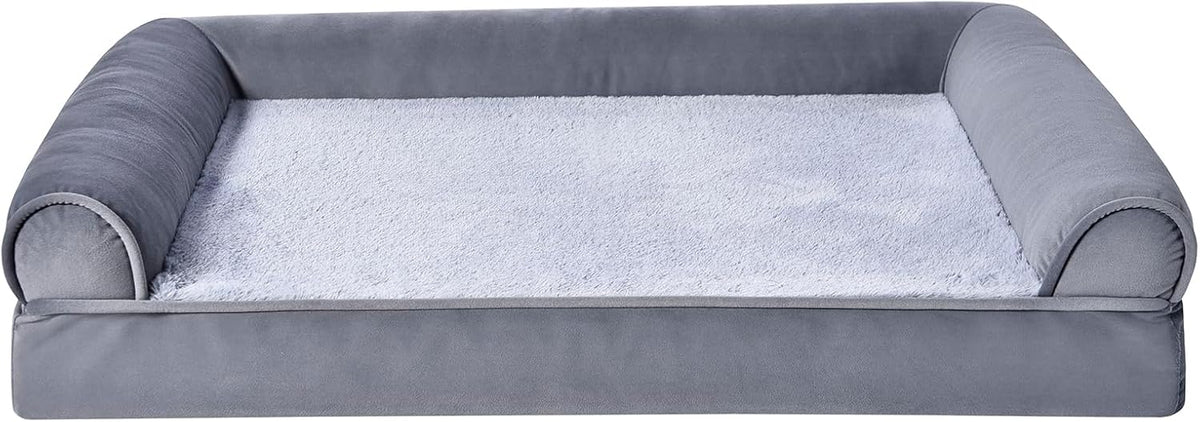 Amazon Basics Living Room Couch Dog Bed with Premium Foam, Pressure-Relief Support for Dogs up to