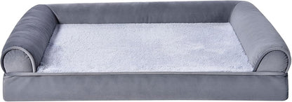 Amazon Basics Living Room Couch Dog Bed with Premium Foam, Pressure-Relief Support for Dogs up to