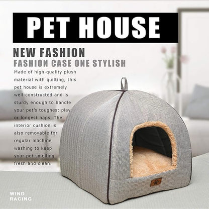 Cat Bed for Indoor Cats - Cat Cave Beds Cat House Cat Tent with Removable Washable Cushioned