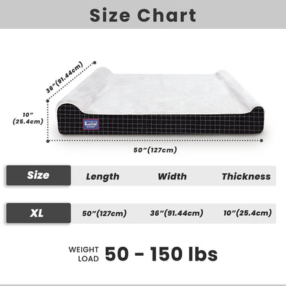 Laifug Orthopedic Memory Foam Extra Large Dog Bed with Pillow and Durable Water Proof Liner &