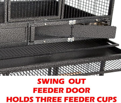 Extra Large Single Stacker Strong Heavy Duty Wrought Iron Breeder Parrot Aviary Bird Breeding
