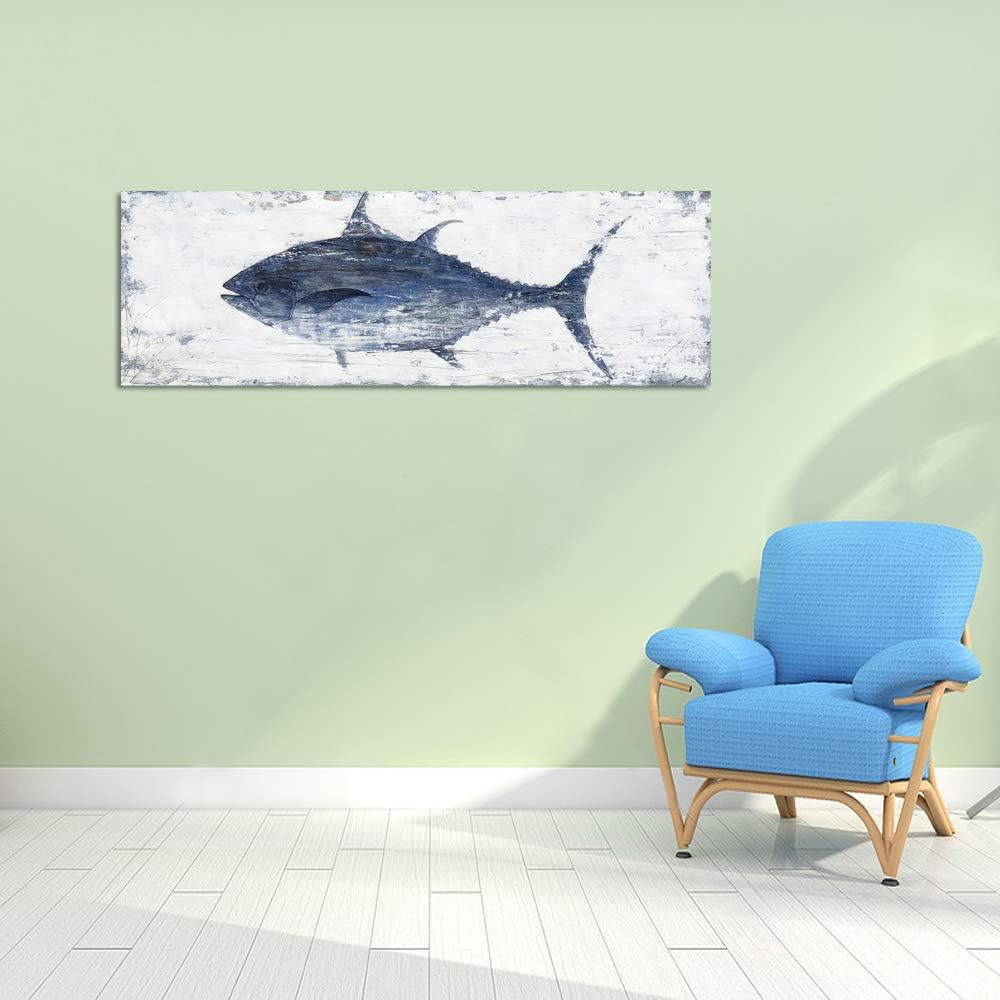 Yihui Arts Decor Abstract Fish Sealife Canvas Wall Art Prints Gallery Wrapped Ready to Hang for