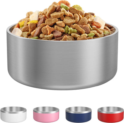 LIANLAI Stainless Steel Dog Bowls, Rust-Resistant Metal Large Dog Bowl, Double-Walled Puppy Water