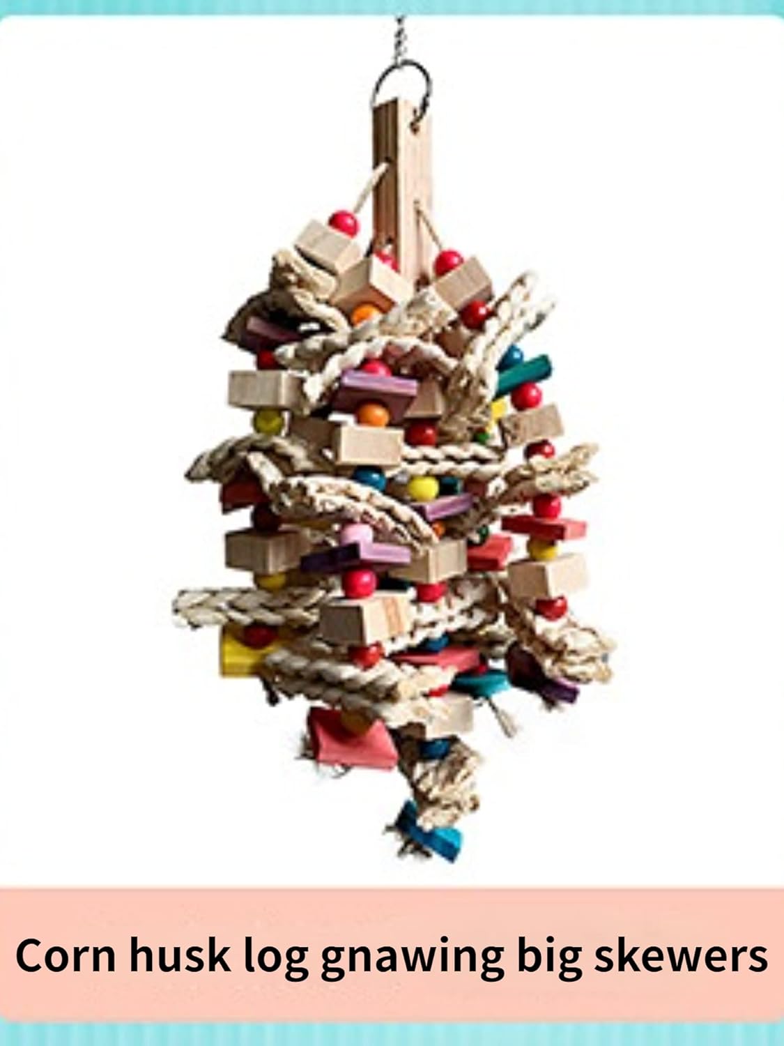 Bird Spiral Rope Perch, Hemp Rope Swing Perch, Cage Stand Pole Accessory, Standing Climbing Toy for