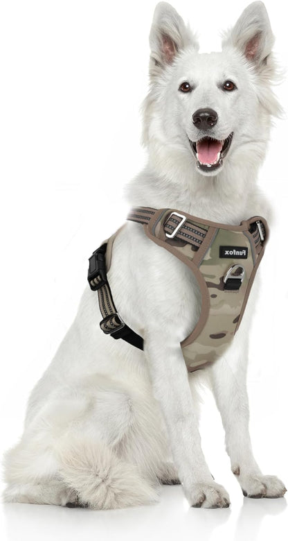 Funfox Dog Harness No Pull, Adjustable Pet Vest Harness, Super Soft Material with Vertical Handle