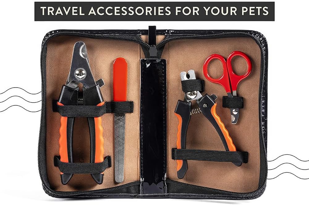 Pet Care Pedicure Kit for Dogs, Cats, Birds and Reptiles - Nail Clippers, File and Scissors Style