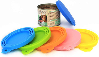 Comtim Pet Can Covers/6 Pack Silicone Dog Cat Food Can Lids/Universal Size Fit Most Standard Size