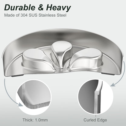 Slow Feeder Dog Bowls Large Breed 3Cups, Food Grade 304 Stainless Steel Dog Bowls with Non-Slip