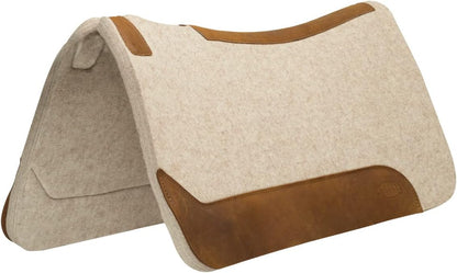 Weaver Equine 30" x 30" Contoured Wool Blend Felt Horse Saddle Pad, Shock Absorbing Western Saddle
