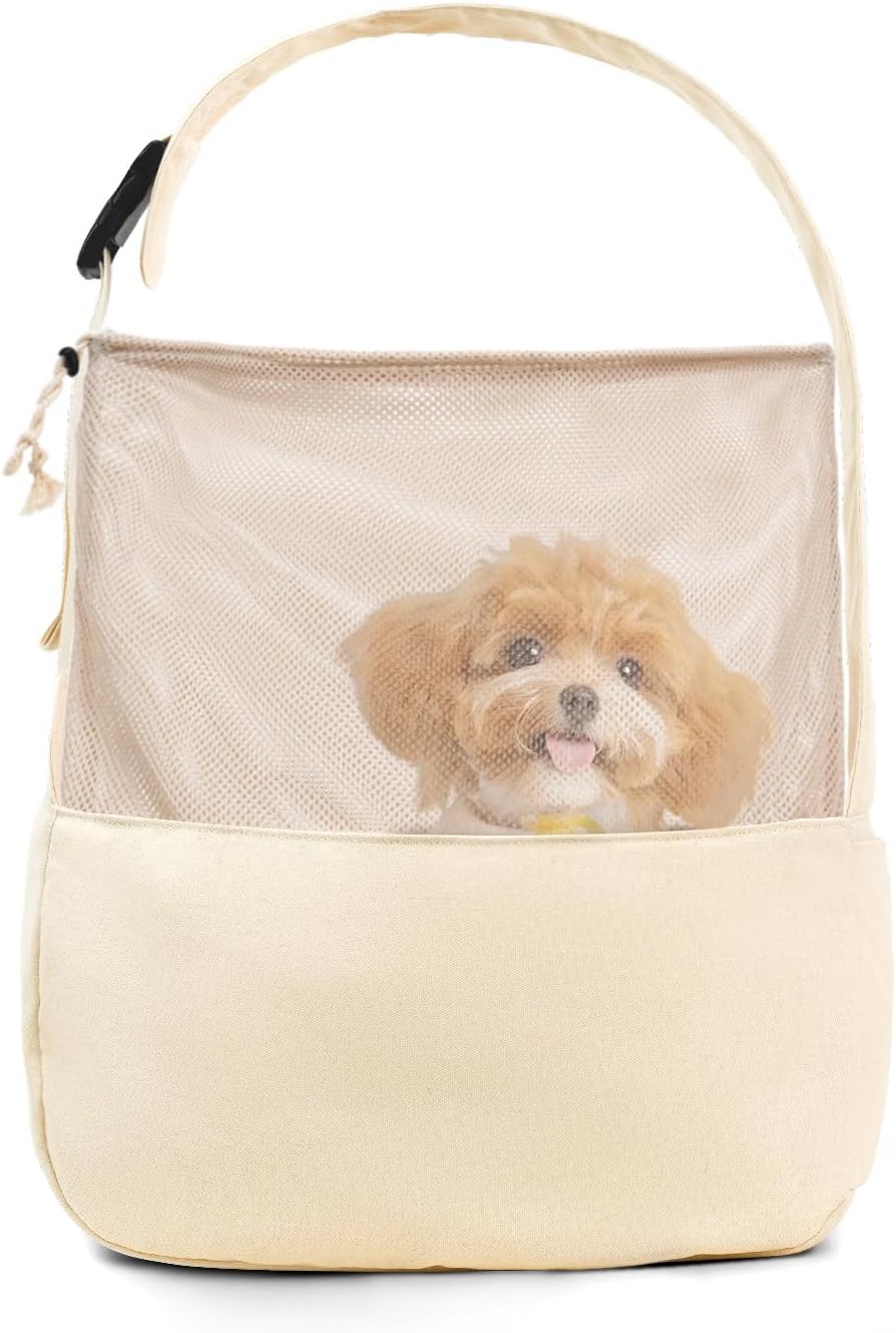 Dog Sling Carrier for Small Dogs and Cats, Lightweight Collapsible Pet Travel Bag with Adjustable