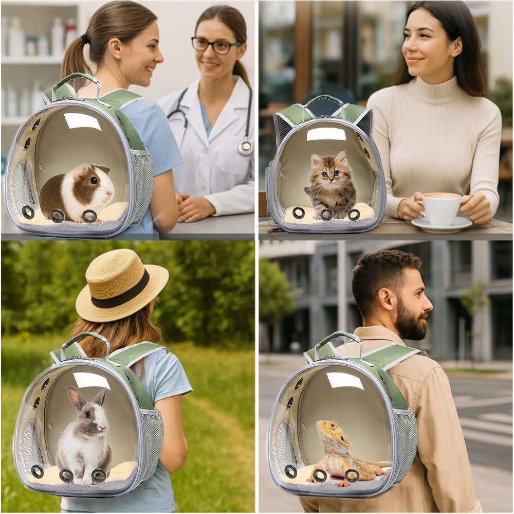 Bunny Carrier, Guinea Pig Carrier,Small Animal Carrier Backpack for Rabbit,Bearded Dragon