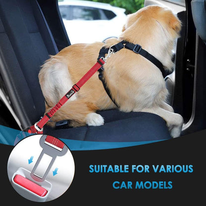 SlowTon Dog Seat Belt for Car, 2 Pack Dog Car Harness Seatbelt Adjustable with Elastic Bungee
