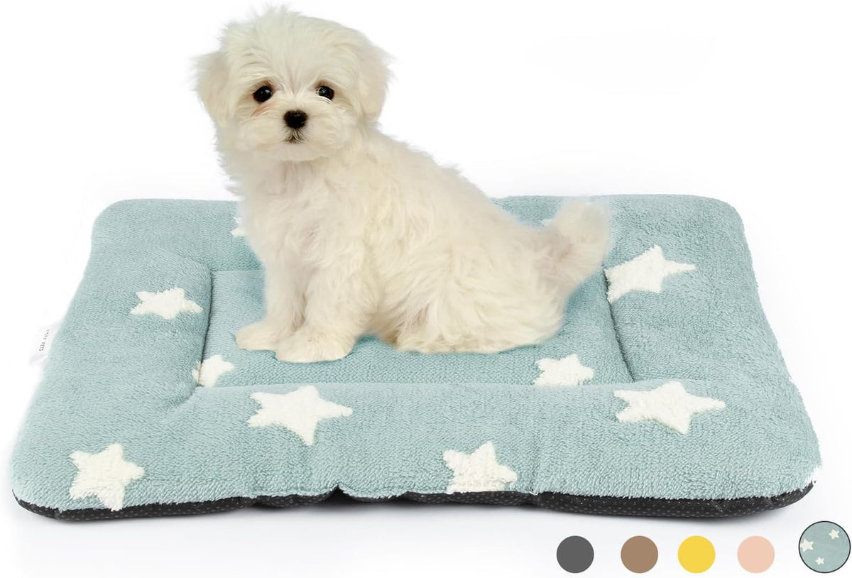 Mora Pets Dog Crate Pad Kennel Bed Crate Mat for Small Dogs Washable Cute Star Pet Bed for Dog Cage