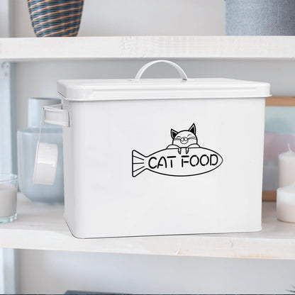 Large Dog and Cat Food Storage Container, Farmhouse Pet Food Storage Containers with Lid and Dry