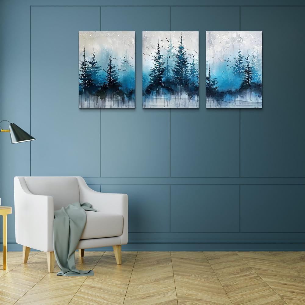 TTHYUEWS Large Canvas Wall Decor for Living Room - Boho Art for Bedroom Forest Landscape Abstract