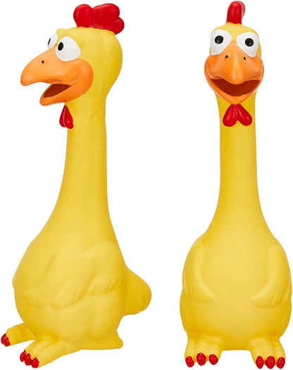 Hungdao 1 Pcs Horse Toys Latex Squeaky Squeeze Chicken Squeak Turkey Balls for Play Fake Screaming