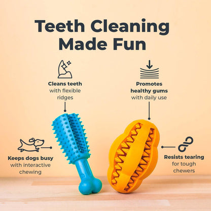 Oxyfresh Dog Dental Chew Toy - Best Durable Rubber Dog Toy for Tough Chewers – Helps Remove Plaque