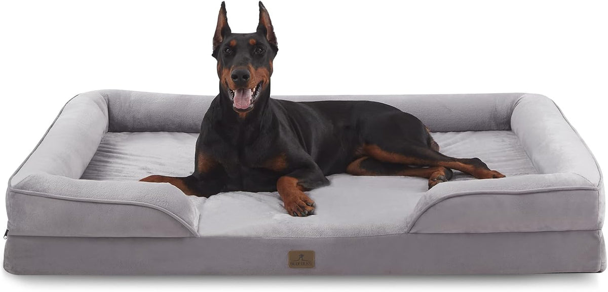 Bedfolks Orthopedic Dog Bed XXL, Waterproof Dog Sofa Bed for Giant Dogs, Egg Foam Pet Couch Bed