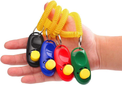 Coolrunner 7pcs 7 Color Universal Animal Pet Dog Training Clicker with Wrist Bands Strap, Assorted