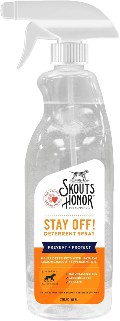SKOUT'S HONOR Stay Off! Training Aid for Dogs - Natural Lemongrass & Peppermint Oils - Eco-Friendly