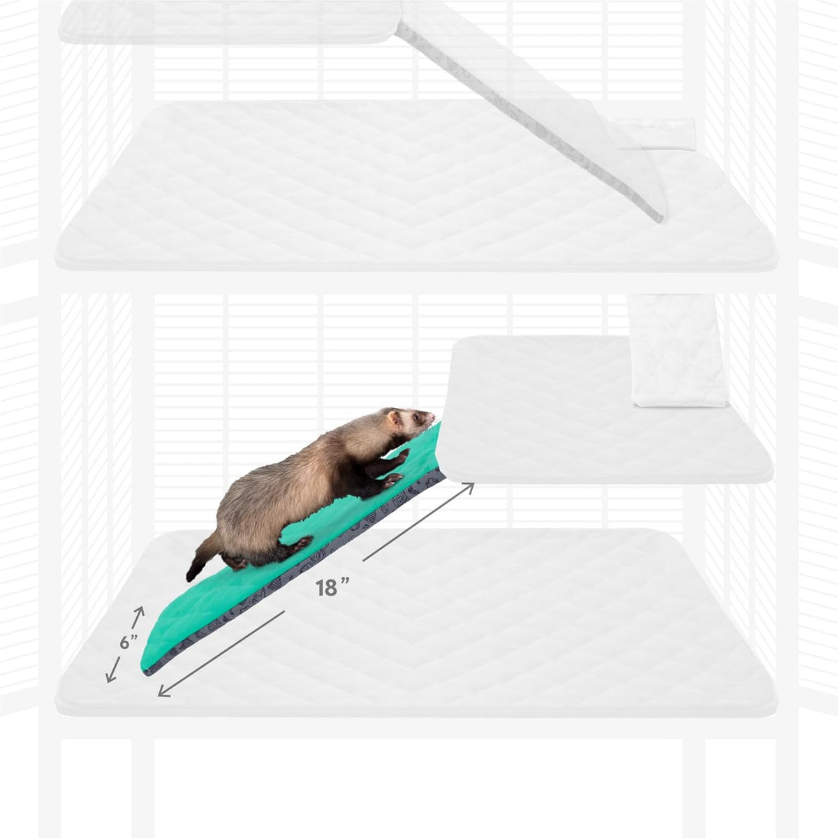 Paw Inspired Fitted Fleece Liner for Ferret Nation, Critter Nation Cage for Ferrets, Rats