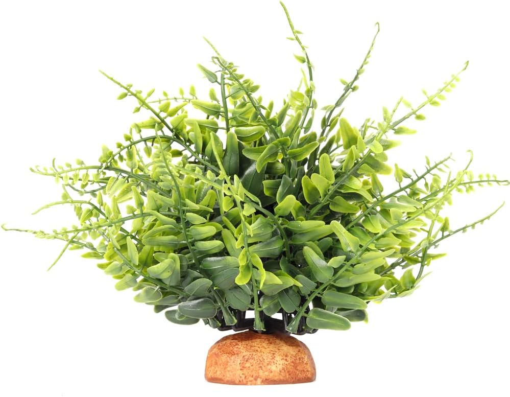 Fake Green Boston Fern, Reptile Plants for Terrarium, Amphibian Tank Accessories Habitat Decor fit
