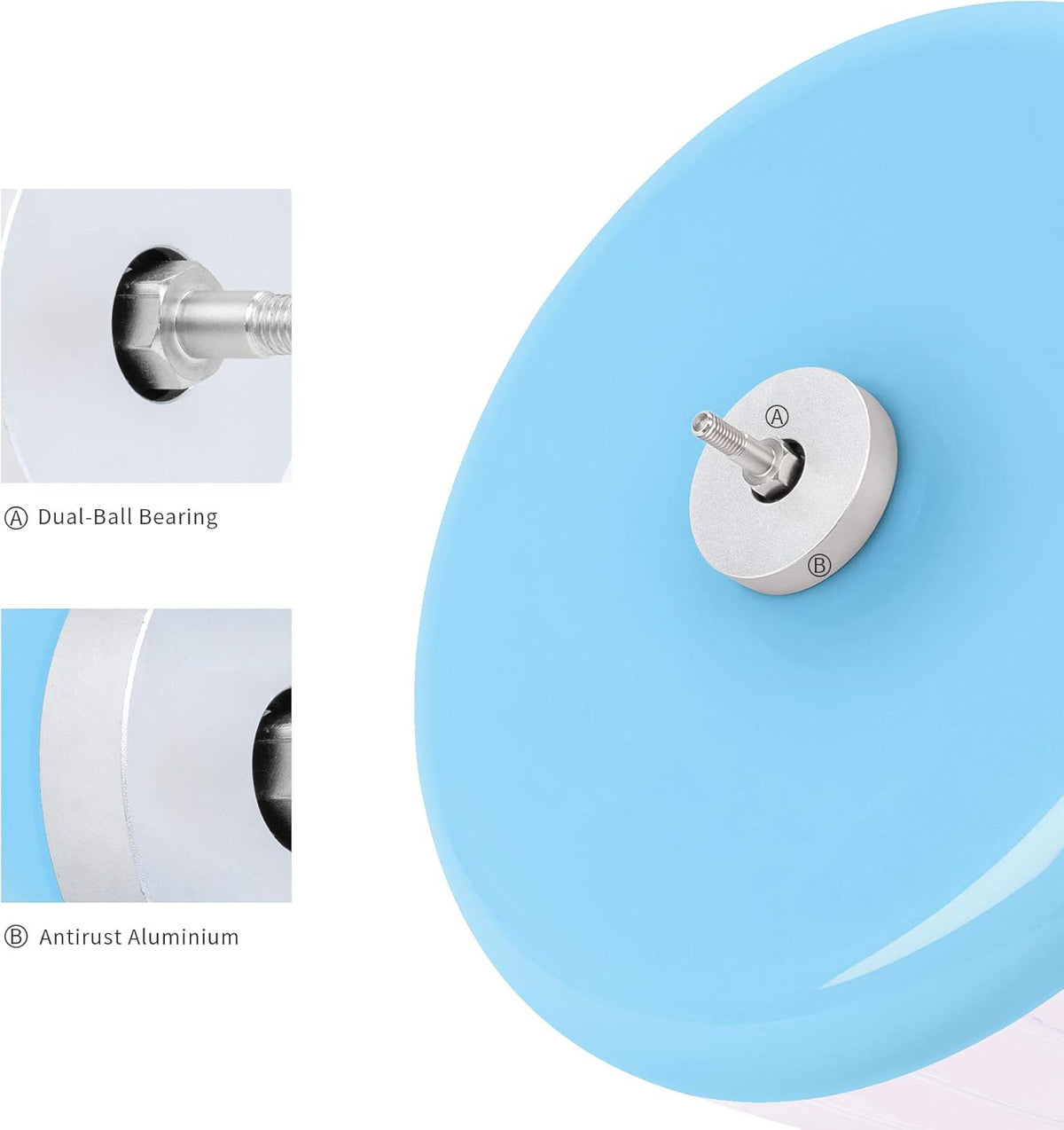 Niteangel Super-Silent Hamster Exercise Wheels: - Quiet Spinner Hamster Running Wheels with