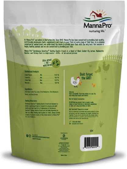 Manna Pro Farmhouse Favorites Quirky Quatro Crunch – 100% Natural Protein Treat for Mixed Flocks