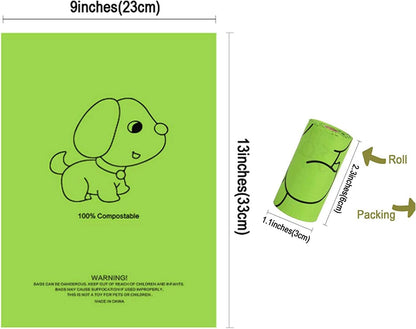 Petmolico Dog Poop Bag Holder Leash Attachment, Waste Bag Dispenser Zippered Pouch, Fits Any Leash
