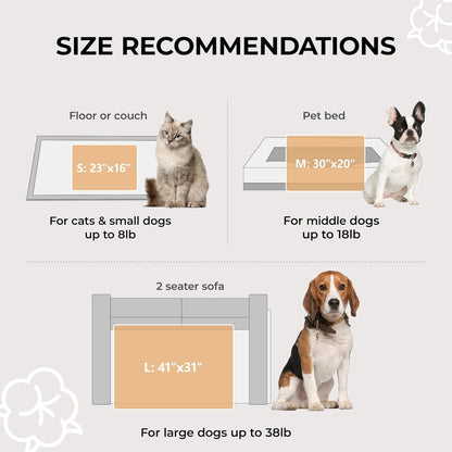 Luciphia 1 Pack 3 Calming Dog Blanket Fluffy Premium Fleece Pet Blankets Soft Sherpa Throw for Dogs