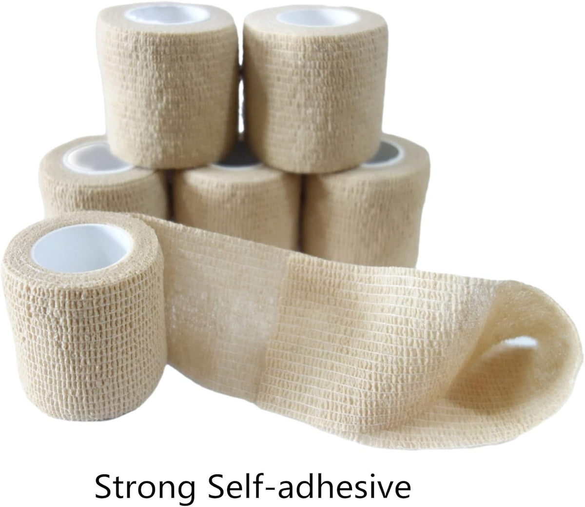 6 Pack 2" x 5 Yards Self Adhesive Bandage Wrap Breathable Cohesive Vet Wrap for Pets, Elastic