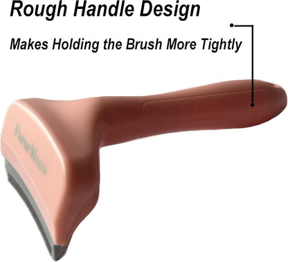 Pet Deshedding Tool with Curve Blade, Cat Grooming Brush, Tight V-shaped Teeth Shedding Comb for