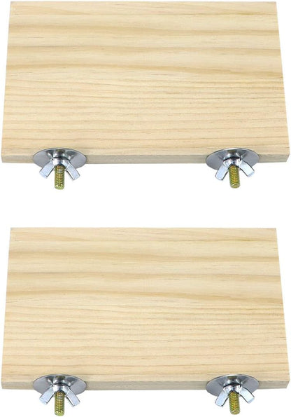 2pcs Bird Perch platform flat Stand Beak Paw Grinding wood for Parrot Parakeet Cockatiel Lovebird