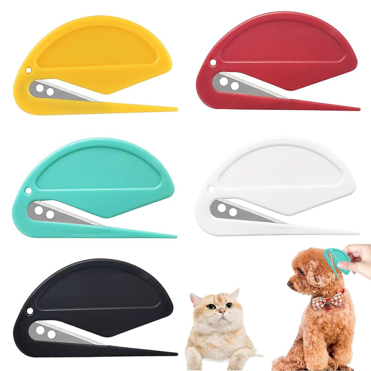 5Pcs Knotting Comb for Cats, Pet Knotting Comb De knotting comb for Dog Pet Hair Removal Tool Cat