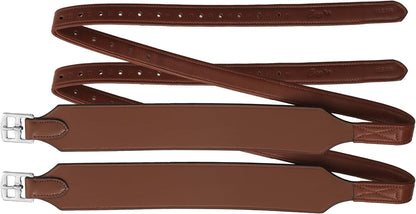 Exion Wide Stability Stirrup Leathers for English Saddles | Premium Cowhide Leather | Enhanced Leg