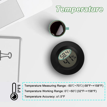 Mini Hygrometer Digital Thermometer Humidity Meter 6 Pack Hygrometer Thermometers Indoor/Outdoor